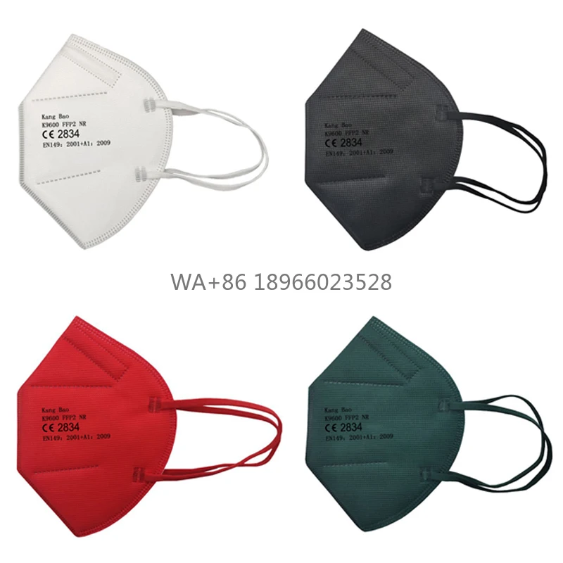 Mascarilla Facial Desechable K95, Mascarilla Kn95 Negra, Mascarilla Kn95 de 5 Capas, Envoltura Individual, Fábrica Verificada, Personalizada