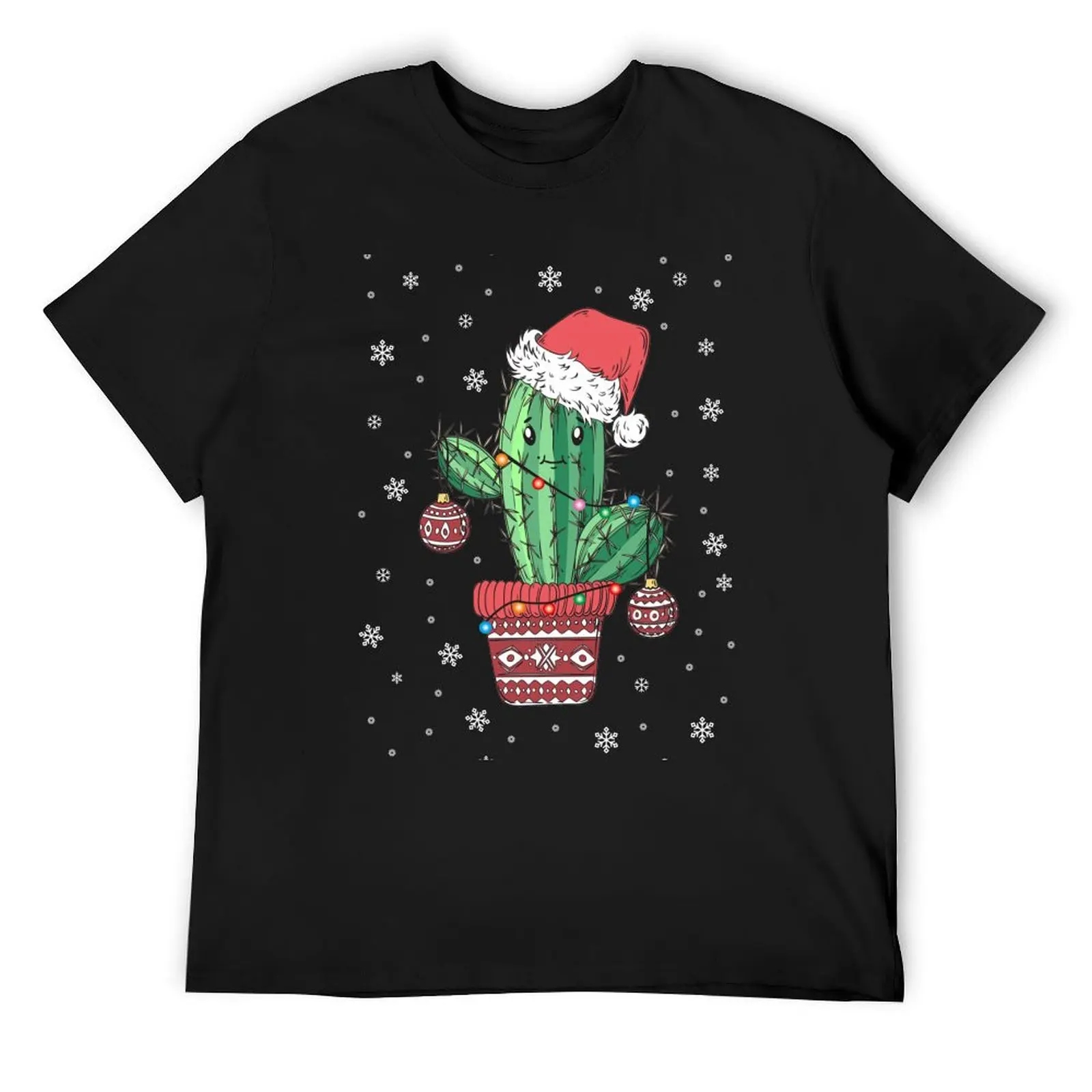 

Cactus Santa Christmas T-Shirt plus sizes affliction shirts Men's cotton t-shirt