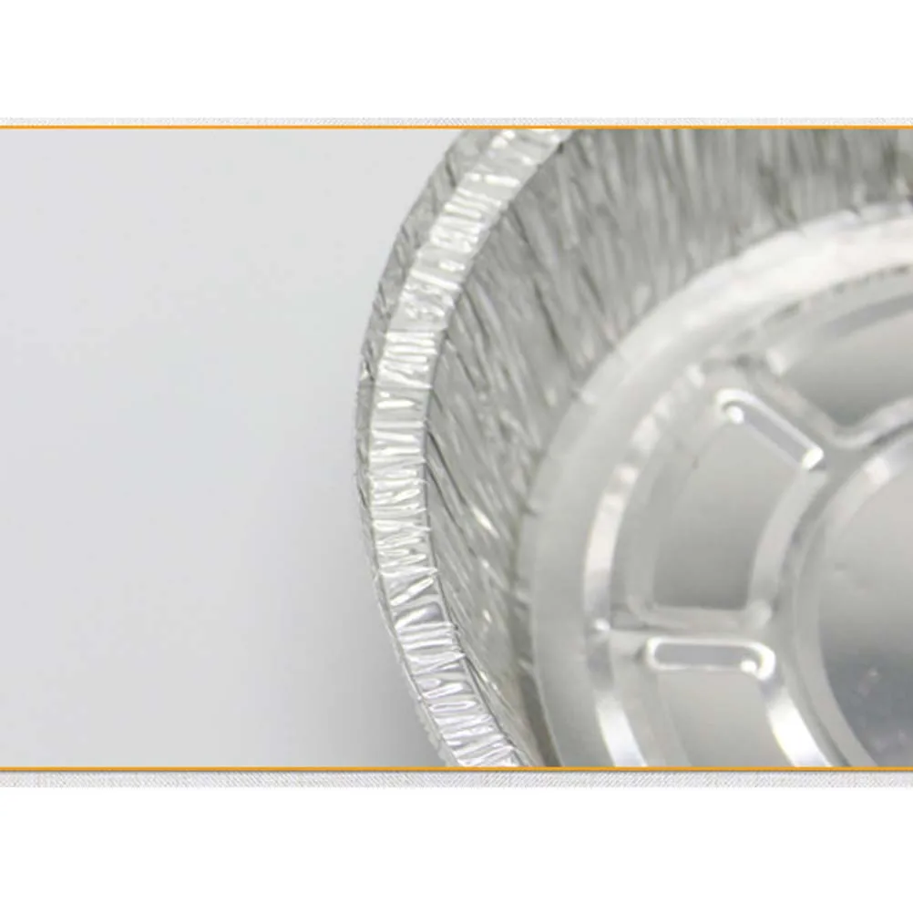 

50 Pcs Tin Foil Bowls Disposable Aluminum Baking Pans Pie Tins Round Containers Sturdy Stackable Oven Safe Food Grade