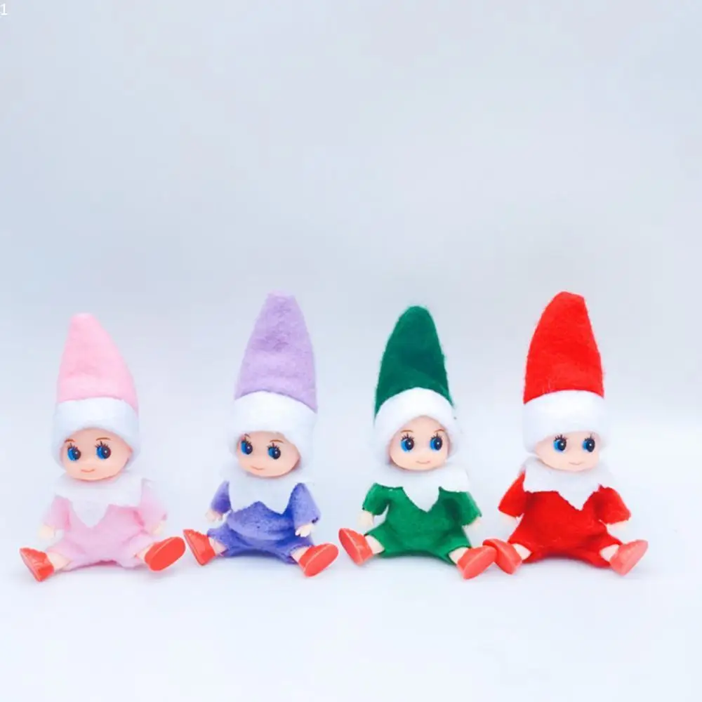 1Pcs Toddler Baby Elf Doll With Movable Arms Legs Christmas Oranments Decoration Kids Toy Xmax Home Decorations Party Supplies