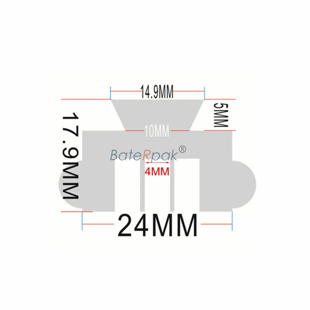 Imagem -02 - Baterpak Dy8 Caracteres de Máquina de Codificação de Fita Suporte Tubo de Calor 2x4x15 mm Peça de Reposição da Máquina de Codificação
