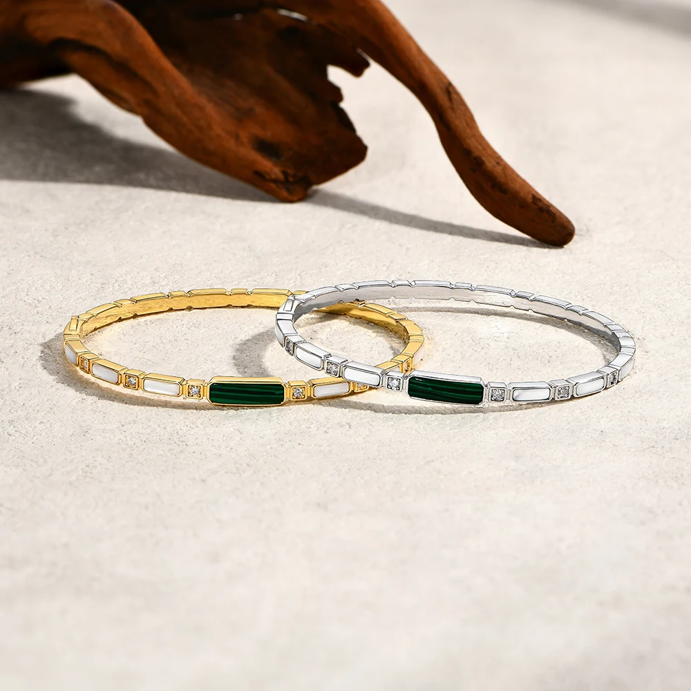 

MINTYBOX S925 Synthetic malachi Moissanite Bracelets for Women Lab Diamond Bracelet 18k Gold Plated Luxury Wedding Jewelry