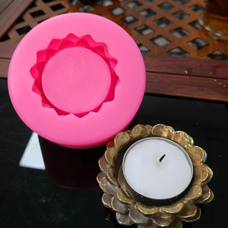 N5KA 3D Pine Cone Holder Epoxy Resin Mold Candlestick Silicone Mould DIY Handmade Crafts Home Decoration Casting Tools