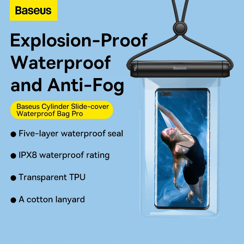 Baseus Water Proof Phone Bag for iPhone 13 12 Pro Max Waterproof Phone Case For Samsung Xiaomi Swim Universal Protection Cover