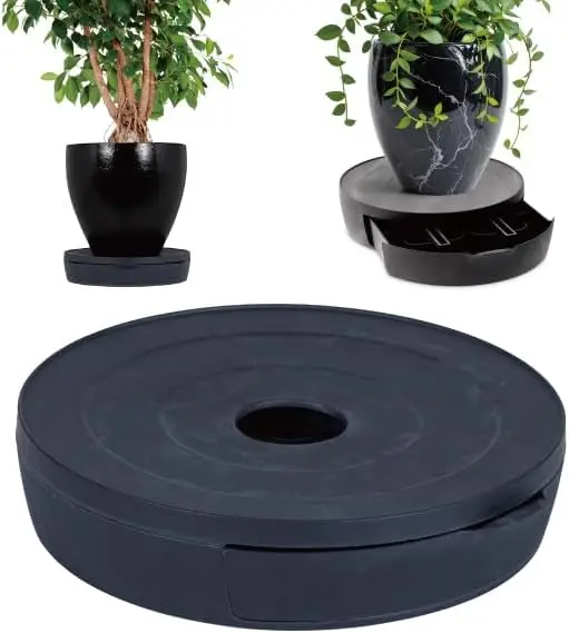 

PotKeeper Saucer Plant Tray – Stylish Round Stand for 6, 8, 10, 11 Inch -Pot Saucer for Indoor & Outdoor Use