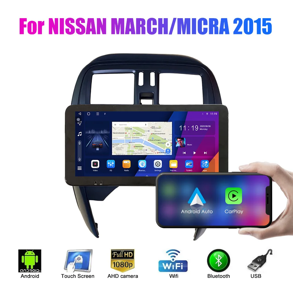For Nissan March 2015 Android Car Navigation GPS & Reversing Camera Integrated Unit