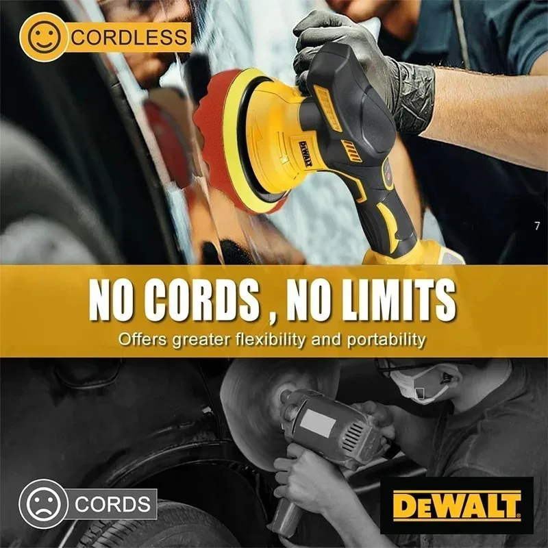Dewalt 8 Gears Brushless Digital Display Long battery life Cordless Polisher Electric Polisher Auto Car Waxing Polishing Machine view 3
