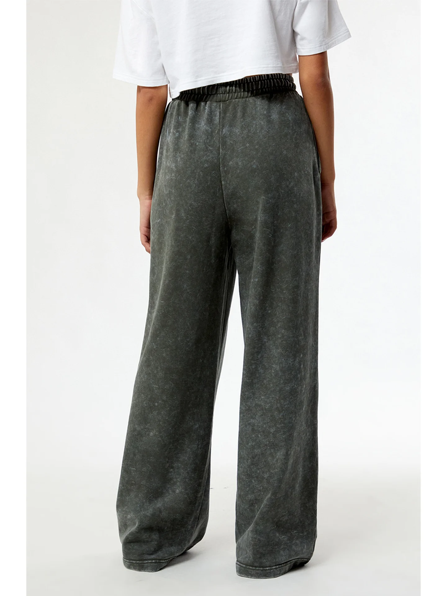 パックサン アシッドワ エクストラ ルーズ ワイドレッグパンツ スポーツ スーパーストレッチ スウェットパンツ ハイウエスト ストレート チューブ ニット コットン