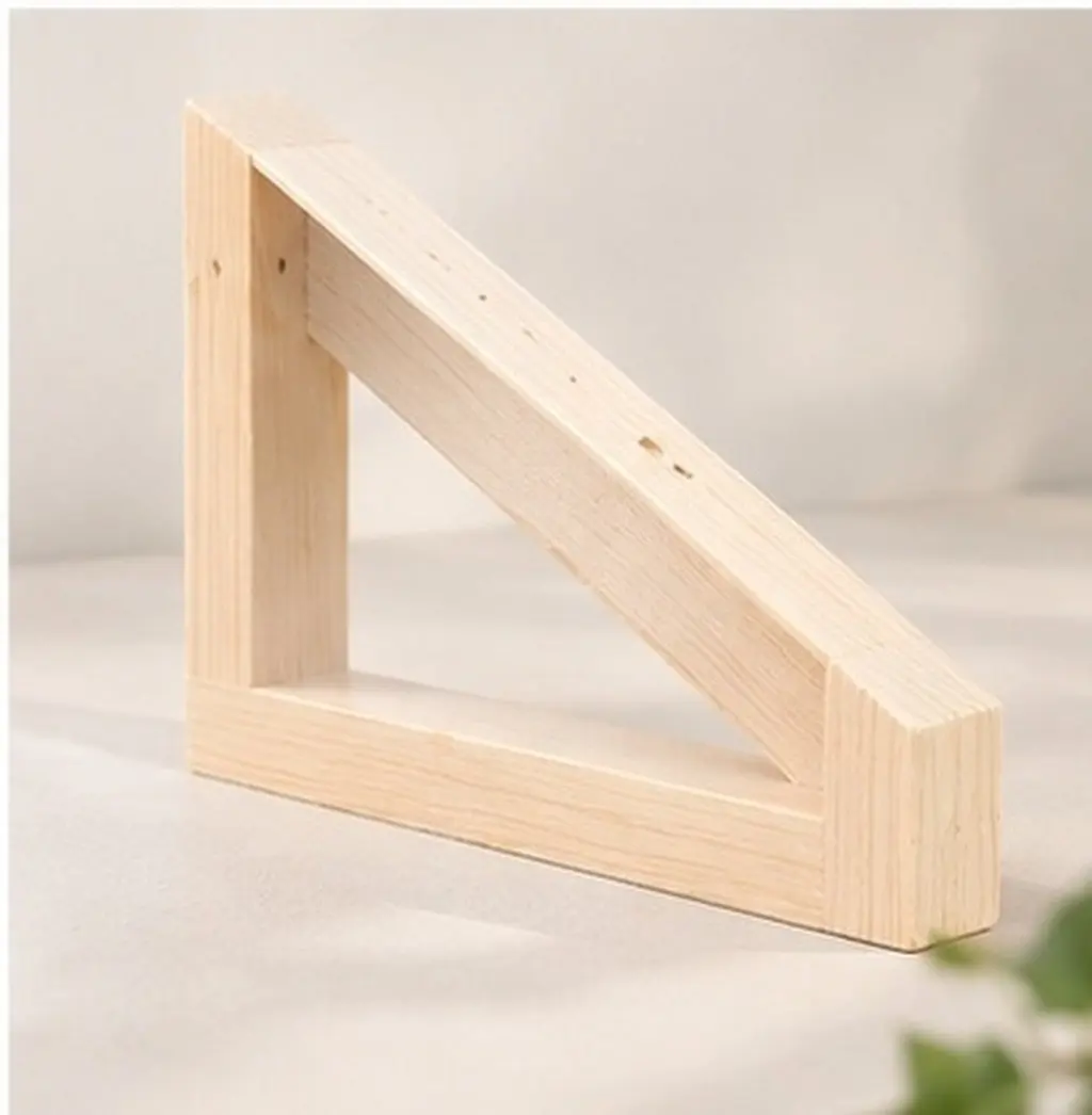 Triangle Wooden Shelf Bracket Premium Hardwood Wall Mounted Shelf Bracket for Floating Wood Shelves Strong Support Stable Secure