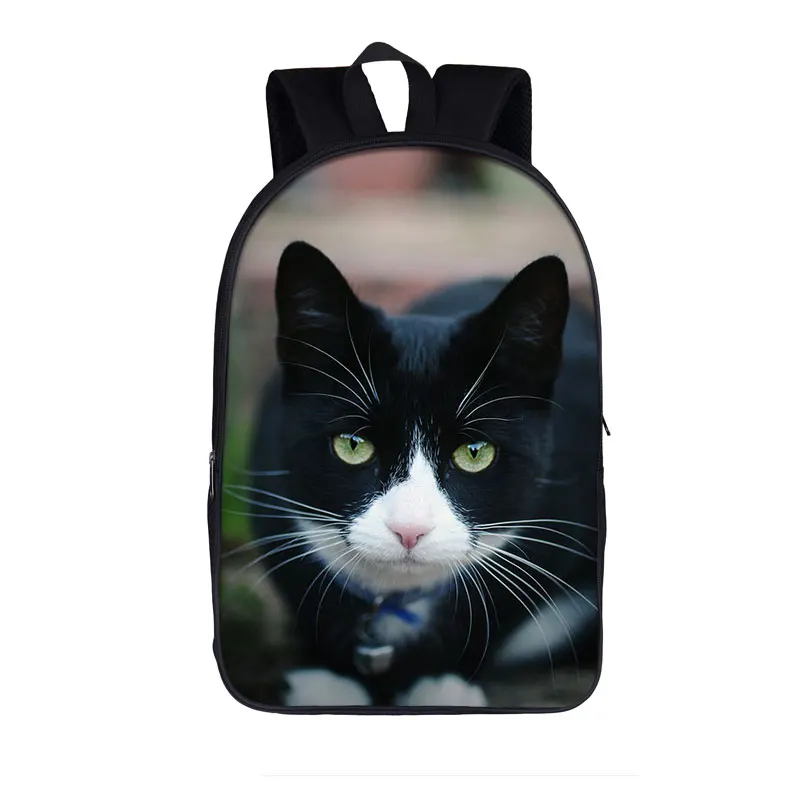 Witch Black Cat Print / 666 Baphomet Backpack Men Women Witchcraft / Voodoo Doll Shoulder Bags Teenager Children School Bags