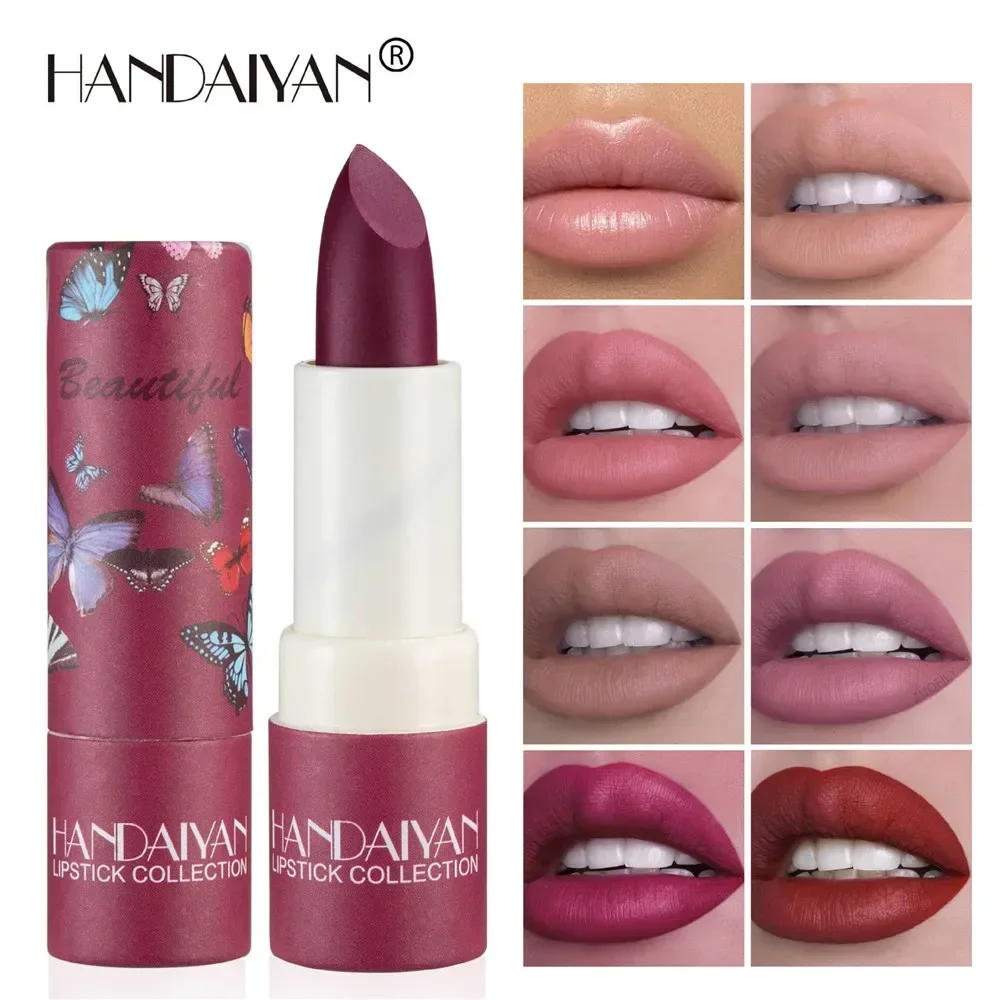 8 Colors Moisturizing Velvet Matte Lipstick Waterproof Long Lasting Not Easy To Fade Sexy Red Lip Tint Nude Lipstick Cosmetics