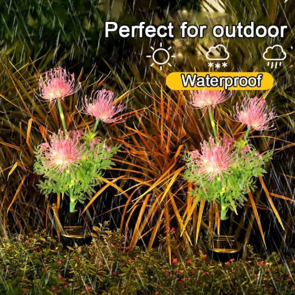 

Waterproof Design Solar LED Lights High Quality Glowing Stems Solar Garden Lights 3 Heads Design Realistic Flower Flower Lamp