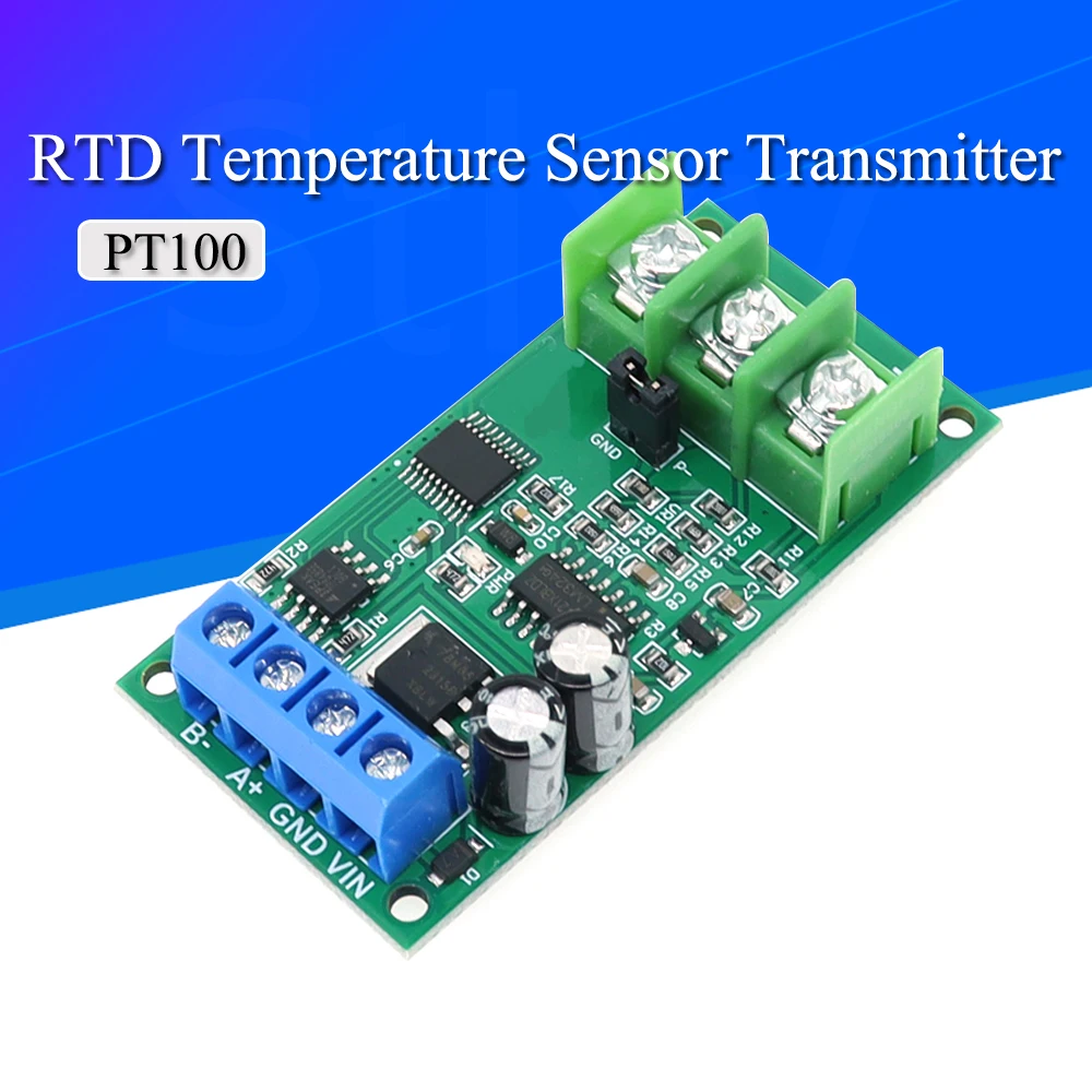 

PT100 Platinum Thermal Resistance RTD Temperature Sensor Transmitter RS485 MODUBS RTU Module