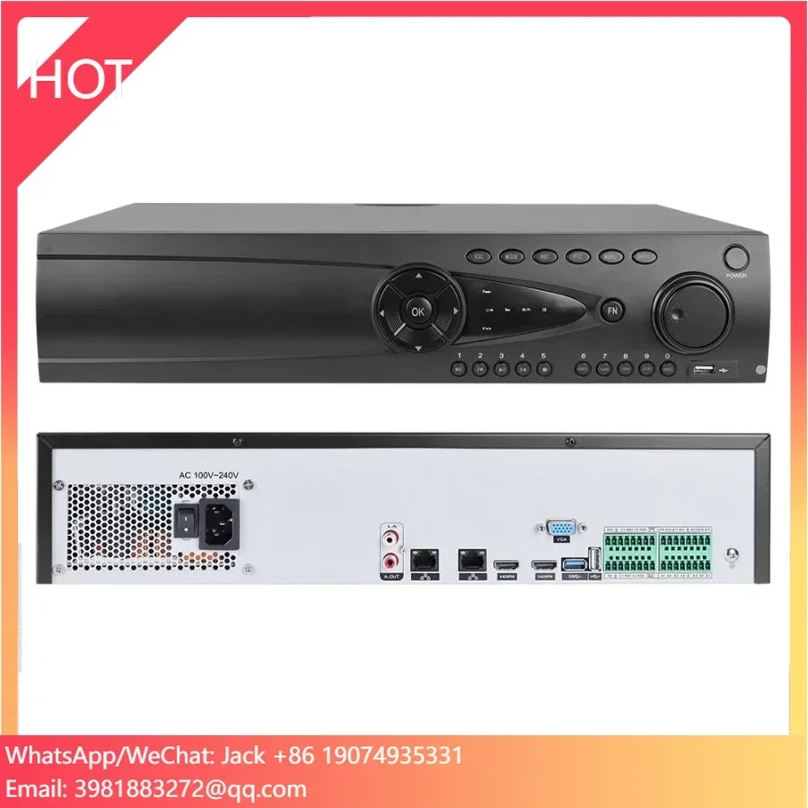 8MP 4K IP 64 canais NVR 64CH com veículo humano análise inteligente gravador de vídeo em rede registro de câmera CCTV