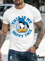 Men's Donald Duck Graphic T-Shirt This Is My Angry Face Fun Casual Short Sleeve T-Shirt Crew Neck Summer Top Unisex