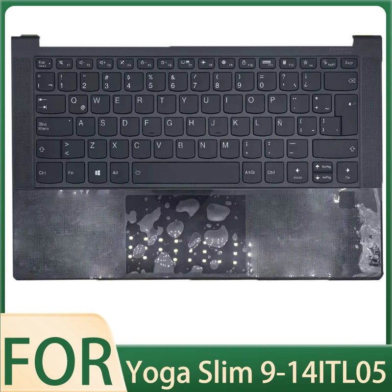 New original For Yoga Slim 9-14ITL05 Palmrest LA Latin layout keyboard upper cover Touchpad backlight