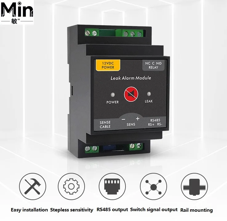 Rs485 Output Positioning Water Leak Detection Main Unit System Fuel Cable Leak Sensor for Laboratory Industrial Monitoring