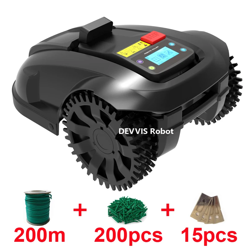 Flash Sales Big Discount DEVVIS Grass Cutting Robot Garden Robot Mower E1800U With 7.8AH lithium Updated With Ultrasonic Sensor