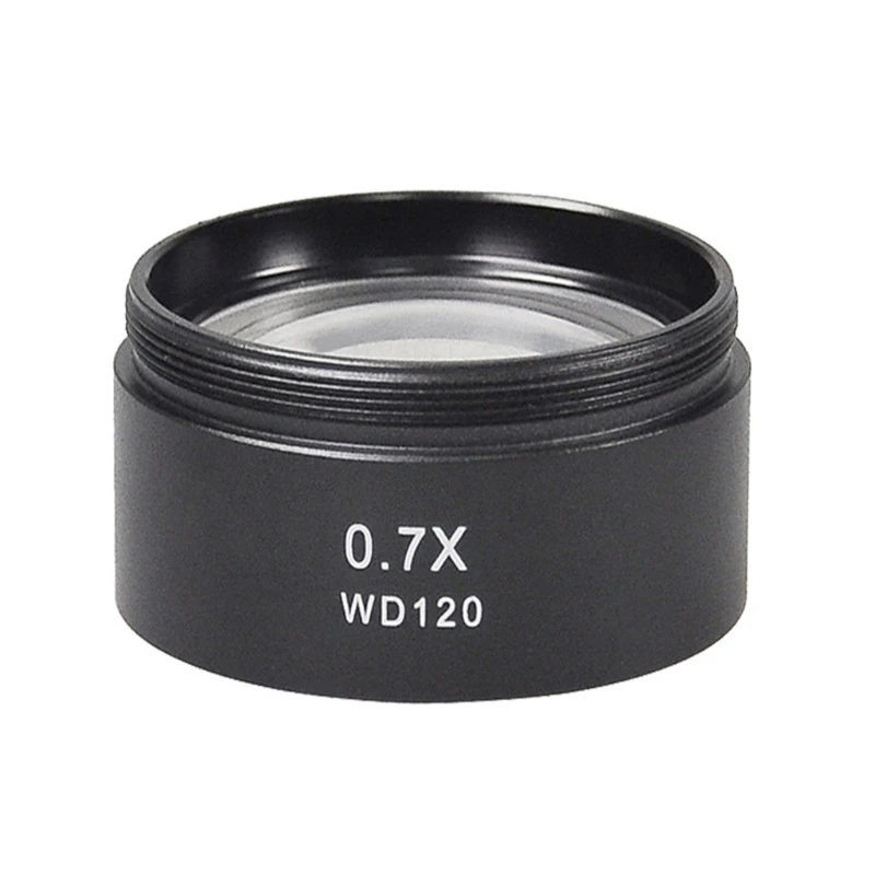 0.5/0.7X Stereo Microscope Auxiliary Objective Lens for Industry Video Microscope 47mm/48mm Mount Objective Lens