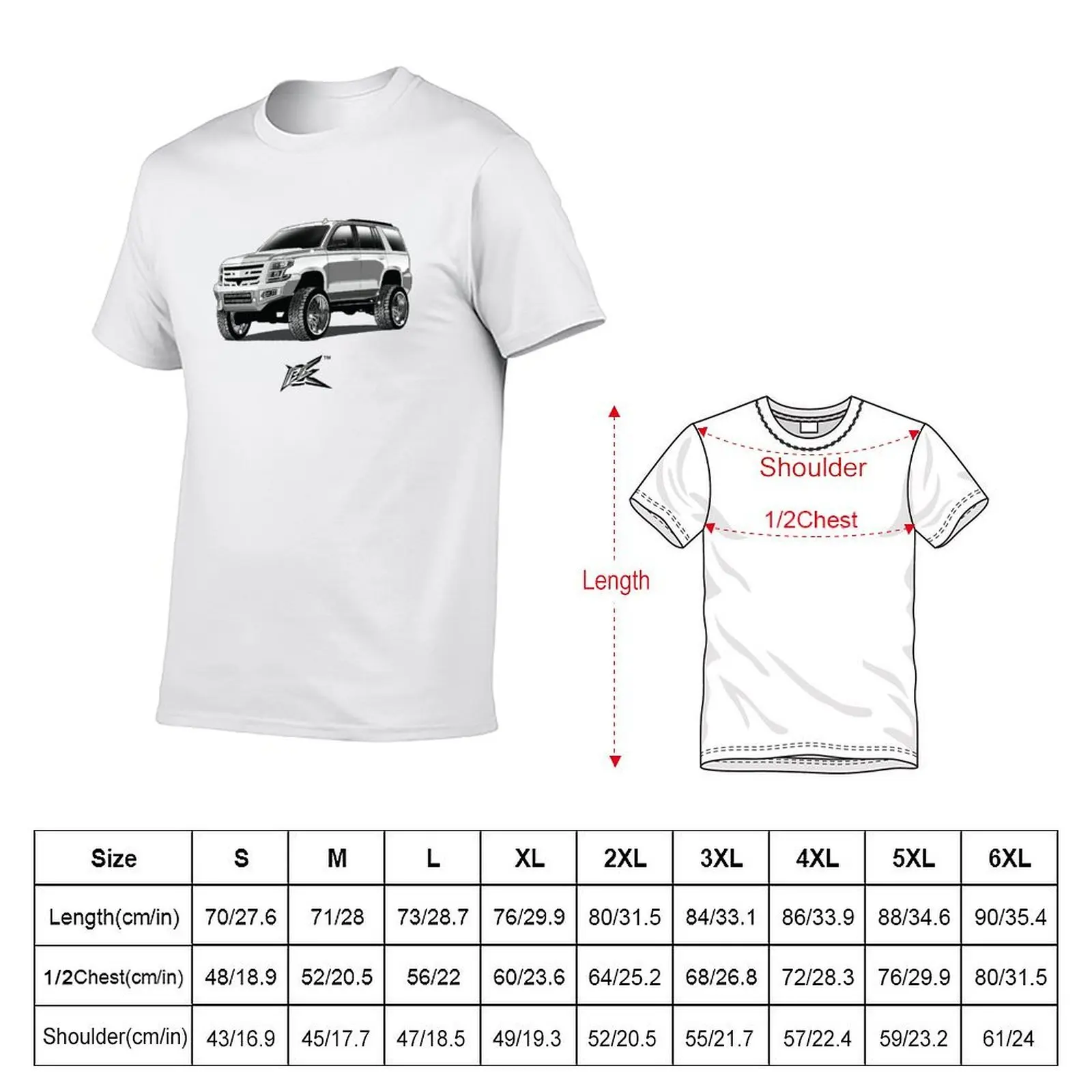 chevy tahoe white T-Shirt black cotton t-shirt plain for man package t shirt man cotton T-Shirt