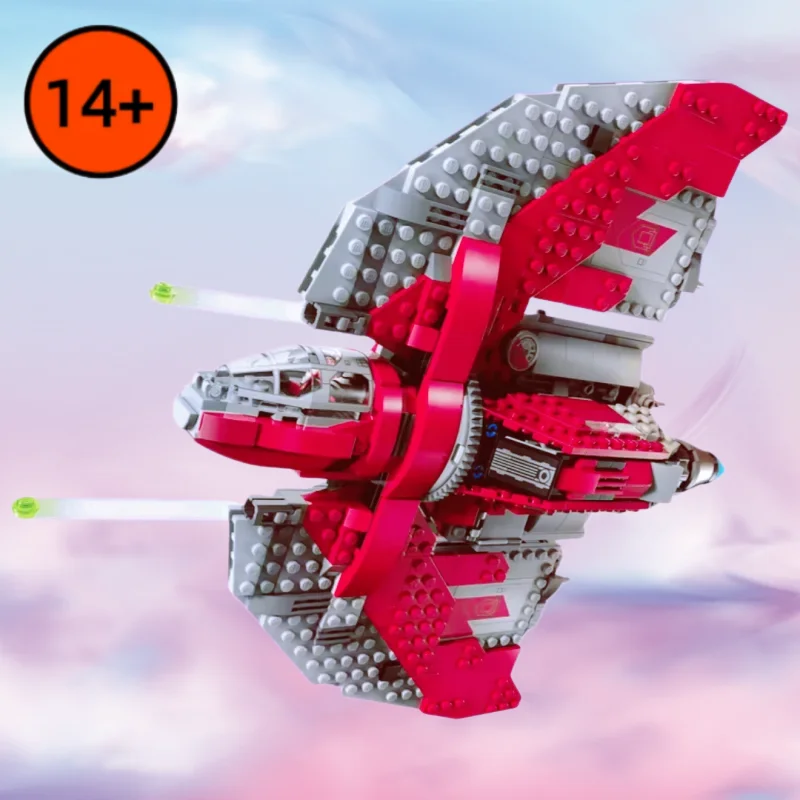 

T-6 Spaceship Space Battle Themed Building Blocks Set 599PCS Equipped with 4 Minifigures Handmade Educational Model Toys Gifts