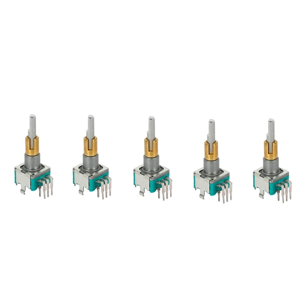 5PCS EC11EBB24C03 Dual Axis Encoder with Switch 30 Positioning Number 15 Pulse Point Handle 25mm