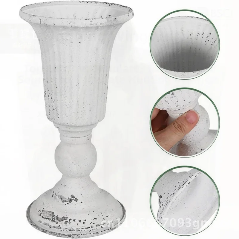 

Ретро-американский пасторальный стиль: высокий цветочный горшок ручной работы из железа, декоративное украшение для сада и двора, для посадки суккулентов, многофункциональный