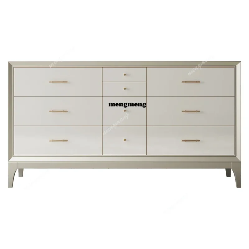 

Z136American light luxury solid wood dining side cabinet modern simple living room small apartment against the wall cabinet stor