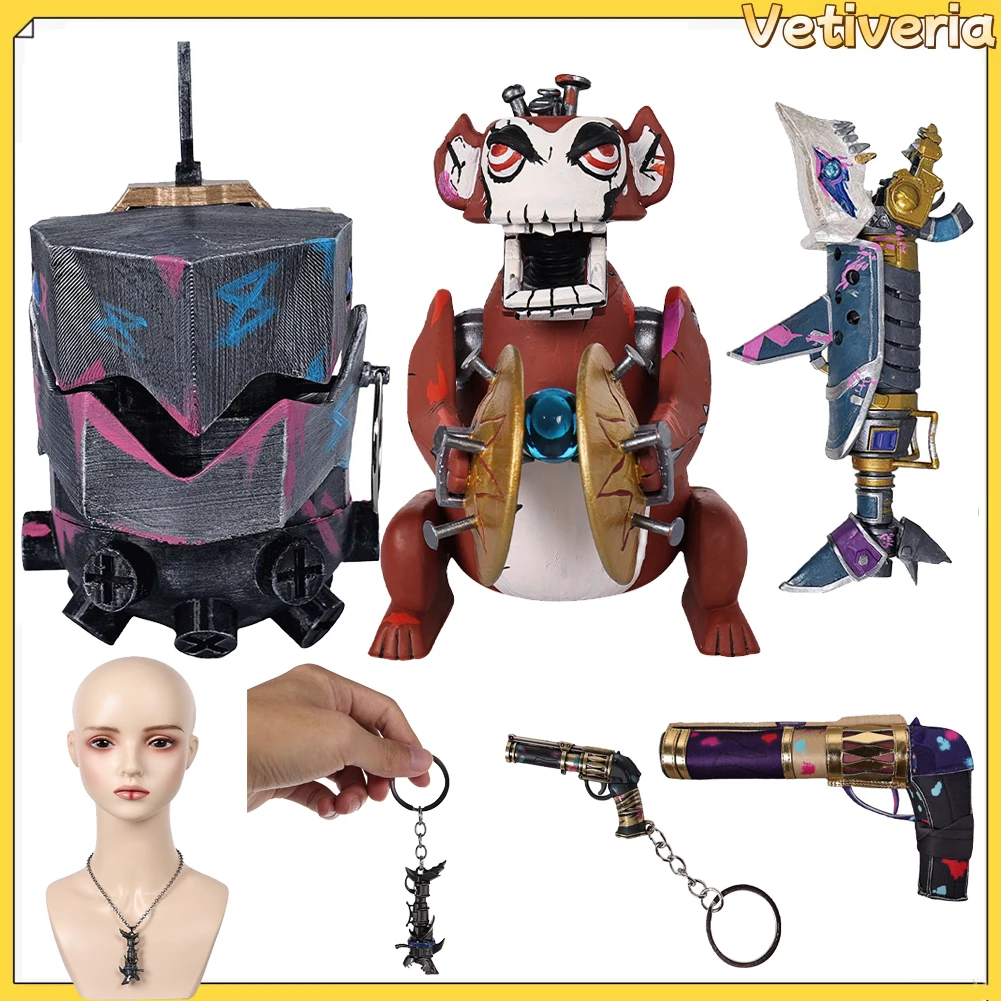 

Arcane Jinx Cosplay Props Game LoL Ornament Weapons Disguise Costume Roleplay Women Female Halloween Accessories