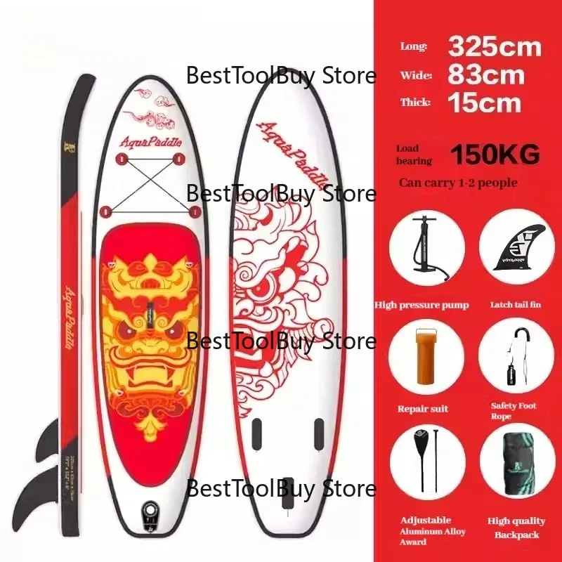 

Ultralight Inflatable Stand Up Paddle Board, All-Round SUP with UV Resistant & Removable Fin, EVA Deck Pad, for Surfing Racing