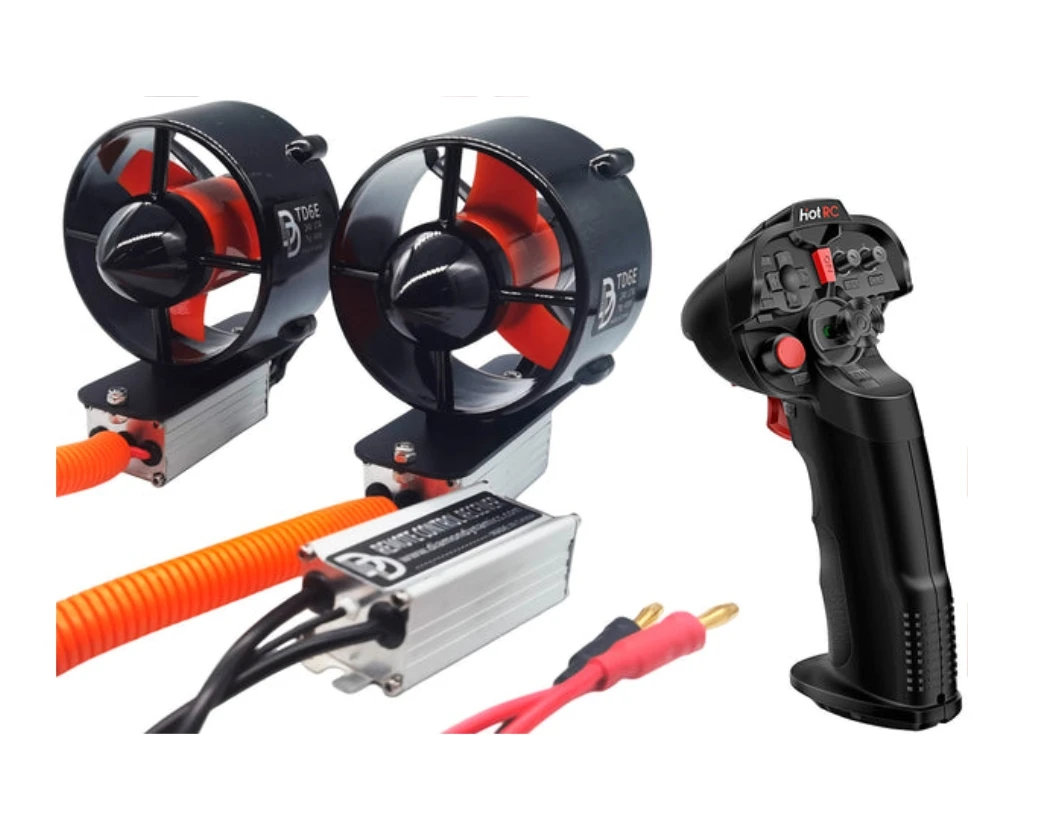 TD6E 24V 400W Underwater Thruster 7kg Thrust Brushless Motor With Remote Control IP68 Waterproof For ROV Kayak Boat SUP Board