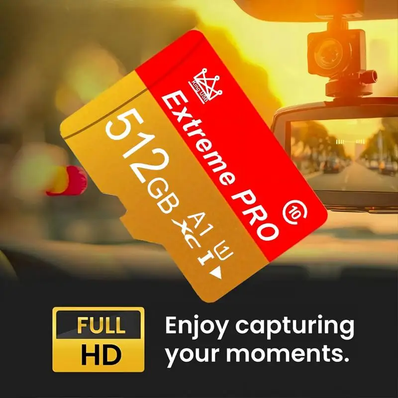 Durable Memory Card 512GB Micro TF SD Card 256GB SD Cards 128GB TF Cards UHS-I V30 for Desktop/Gaming Console/Drone