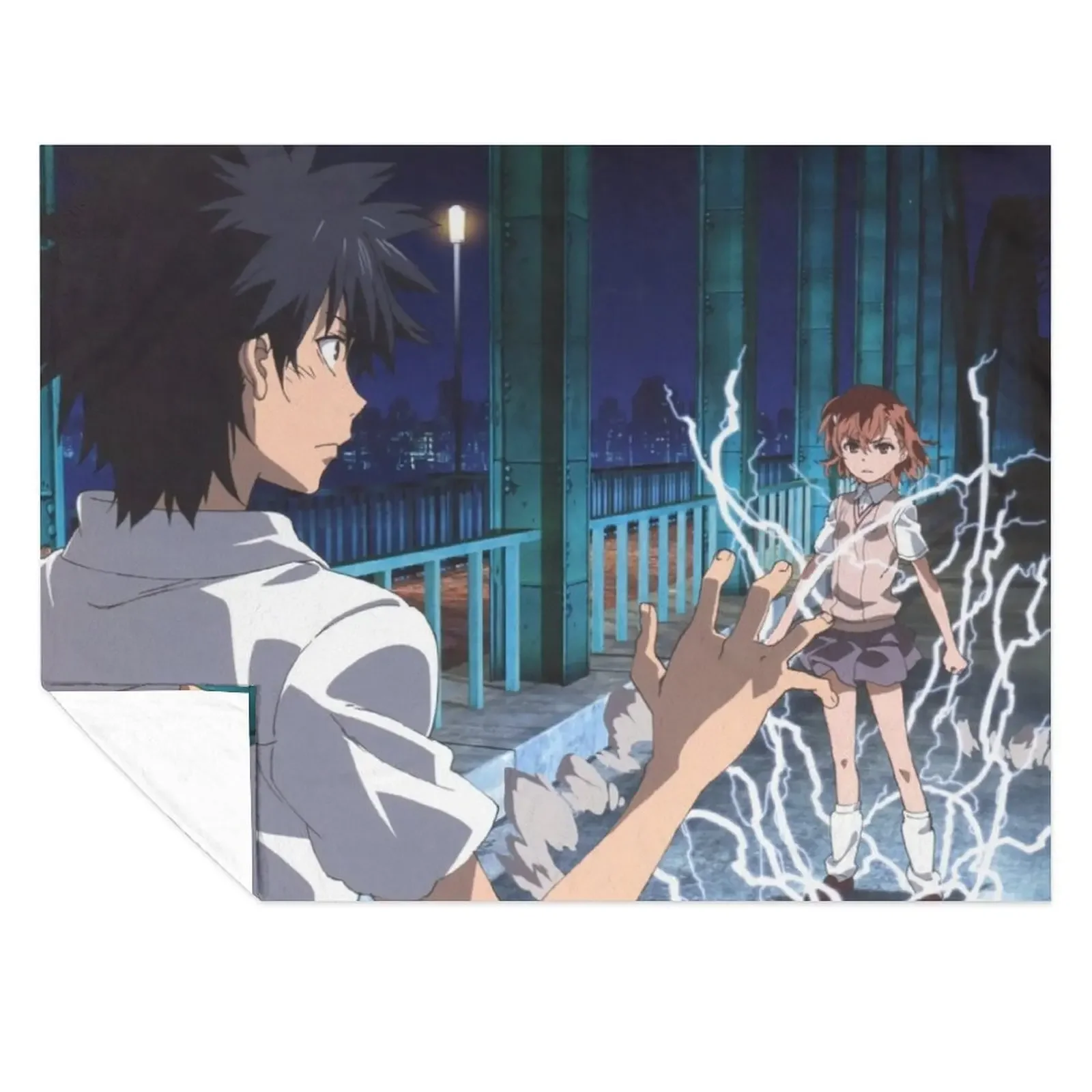 

Toaru Series - Misaka Mikoto & Kamijou Touma Throw Blanket Polar wednesday blankets and throws sofa bed Blankets