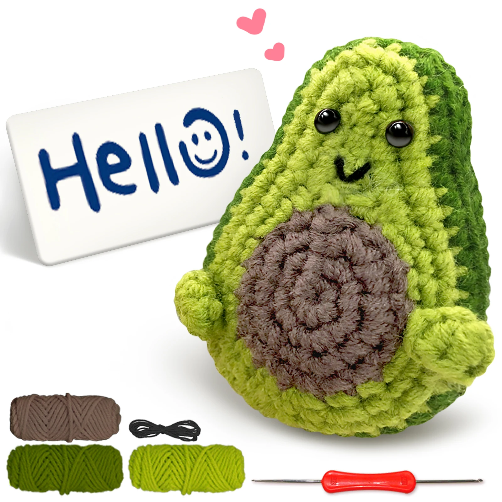 مجموعة أدوات كروشيه على شكل فاكهة تحمل علامة YAMAXIN للمبتدئين - مجموعة أدوات حرفية DIY مع مشروع فنون الحياكة والحرف اليدوية