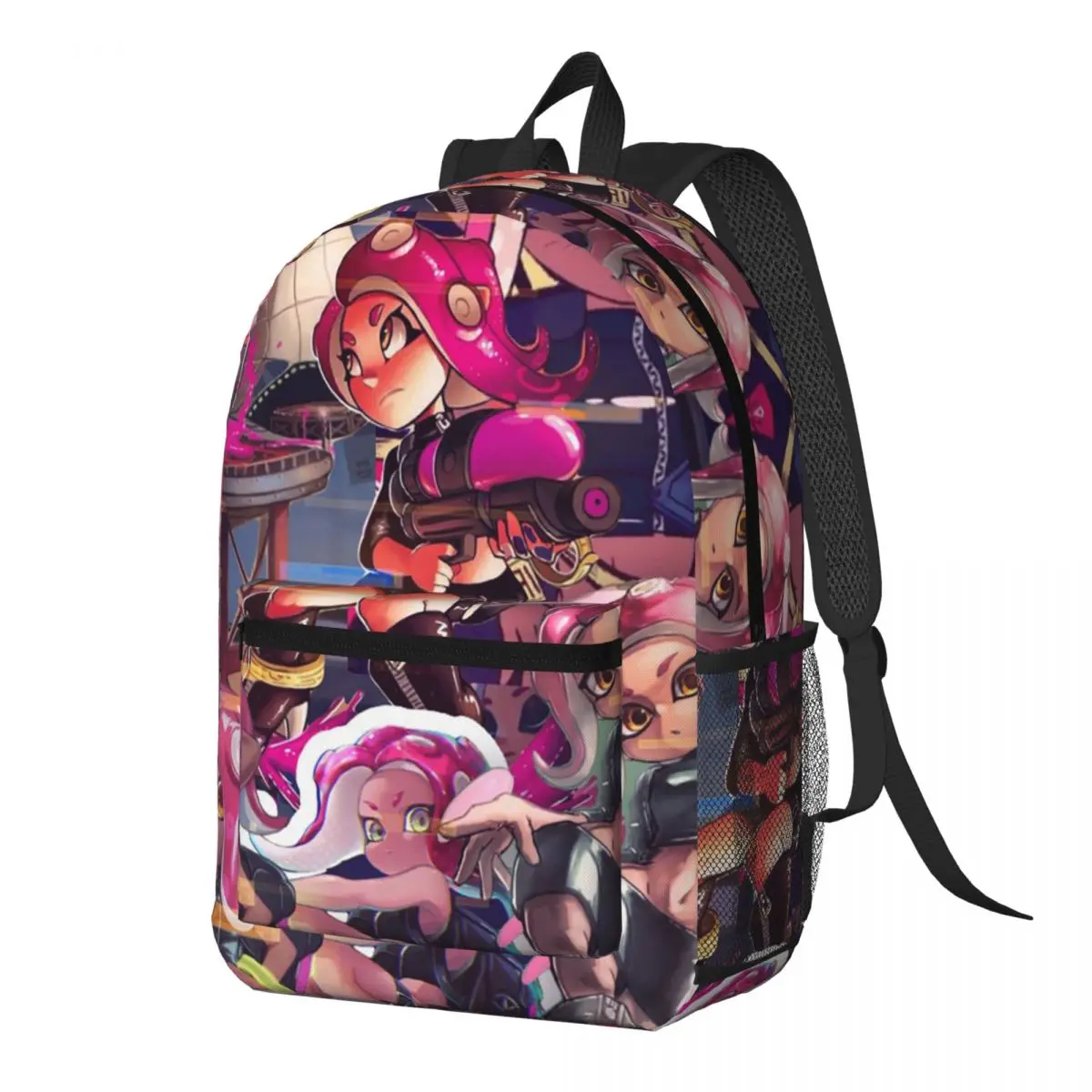 Splatoon Play Gamer Backpack Daypack Large Capacity Kids BookBag School Bag Shoulder Bags for Men Women