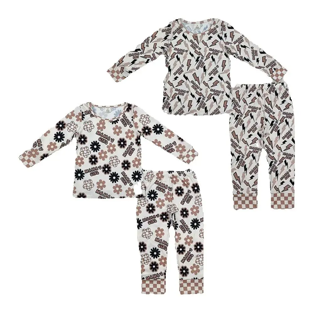 

Baby kids clothing Sibling summer girls and boys Sibling Baby Girls Boys Mama's Girl Boy Bamboo Pajamas Clothes Sets