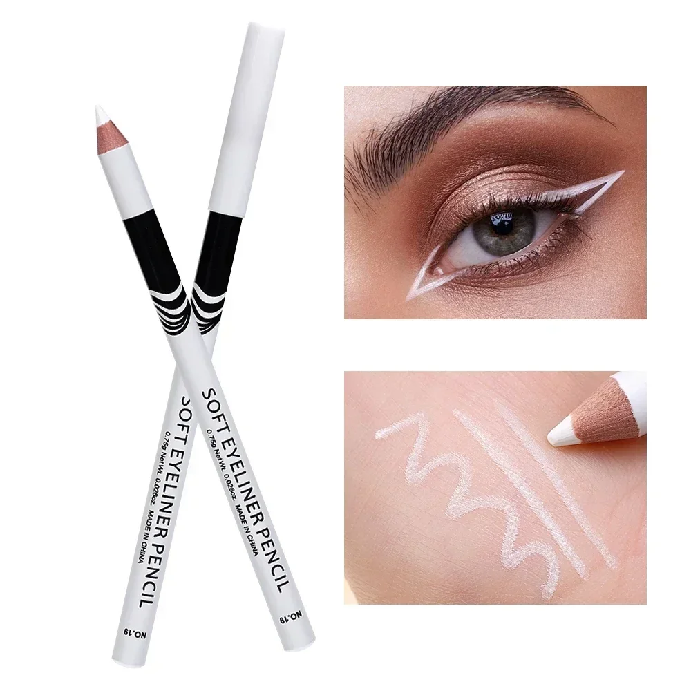 1PC Weißer Eyeliner Make-Up Dauerhaft Glatter Matt Eyeliner PencilEasy Zu Tragen Augen Aufheller Wasserdicht Fashion Eyes Liner Pencils_voghion.com
