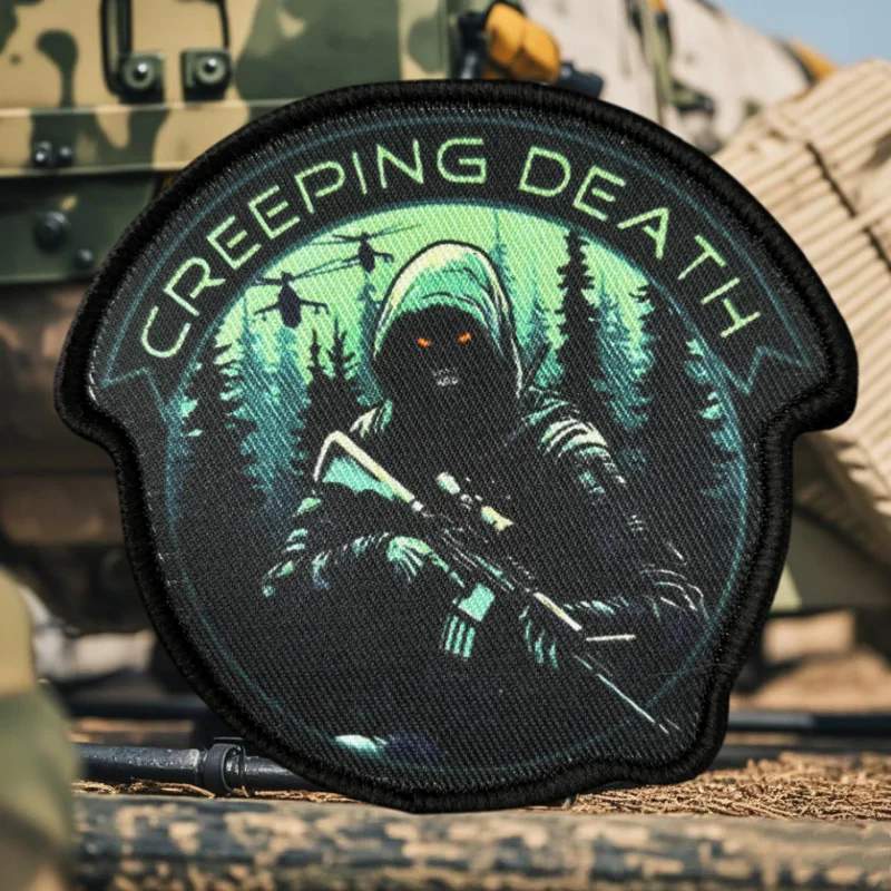 Creeping Death Morale Tactical Patch Ranger Soldier Printed Hook&Loop Emblem Military Army Badge Combat Armband Backpack Sticker