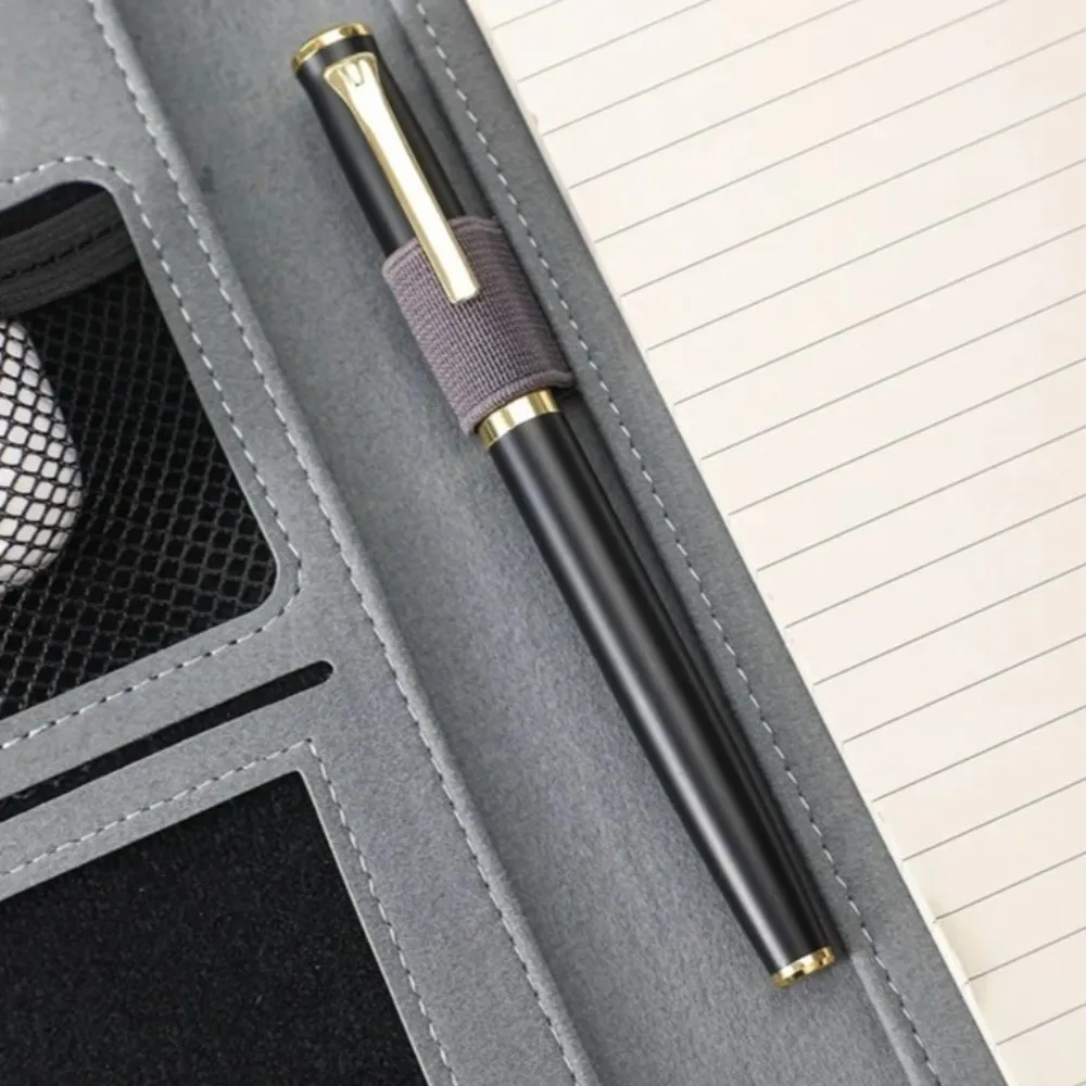 Nuevo Carpeta tipo cartera A4 de cuero PU, carpetas de archivos de contrato portátiles, carpeta de documentos multifuncional,