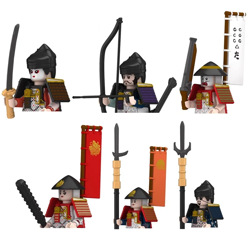 

N326-333 Seven Samurai Japan Ghost of Tsushima Строительные блоки Мини-фигурки Игрушки