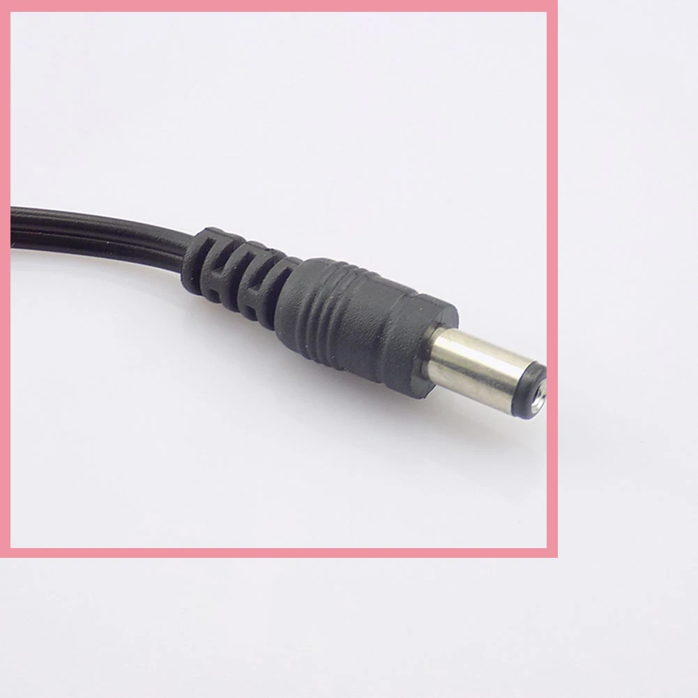 5pcs 5.5x2.1mm 12V DC Male Adaptor Jack Cable connector Power Supply Plug line wire for CCTV Camera Led strip lights lamp B6