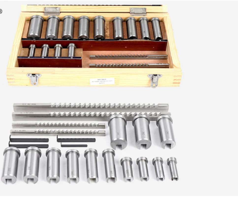 NEW 18pcs HSS Metric Keyway Broach Set 4mm 5mm 6mm 8mm Broaches 12-28 Cutting Broaching Bushings Keyway Tool CNC Kit 0 sold