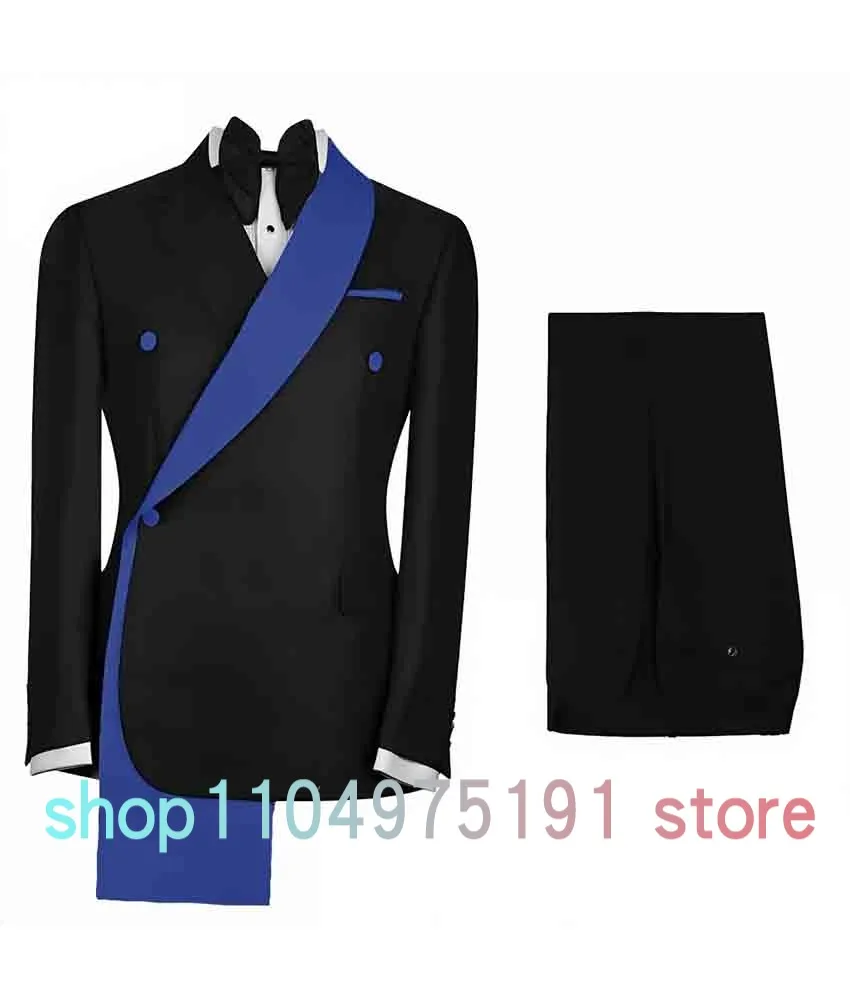 Graceful 2 piece slim fit men's tuxedo single button suit top and pants for ball wedding formal men's suit Celebrity Gowns