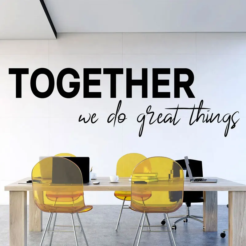 

Together We Do Great Things Wall Decal Vinyl Motivational Office Business Decor Sticker Teamwork Wall Art Team Quote Murals 3O02