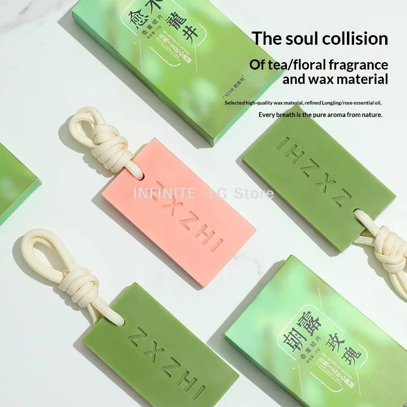 1Pc Home Aromatherapy Gift Gift Longjing Aromatherapy Wax Tablet Pendant Wardrobe Bedroom Air Freshness Solid Freshener