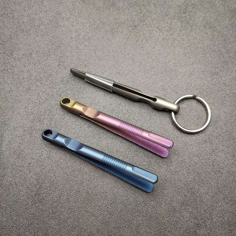 TC4 Titanium Alloy Mini Tweezers Outdoor Portable EDC Lightweight Small Tool Keychain Eyebrow Beard Clip