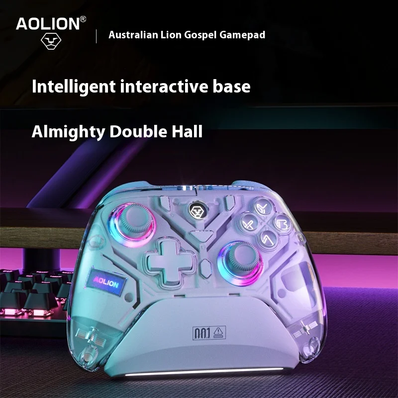 

Aolion Switch Versatile Wireless Game Controller Gamepad Dual Hall Sensor, Motion Vibration, Turbo Back Buttons, for PC Gaming