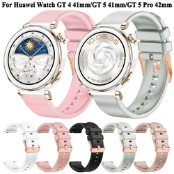 Official Color Silicone Strap For Huawei Watch GT 5/GT 4 41MM For Huawei Watch GT5 Pro 42MM Replaceable Wristband Universal 18MM