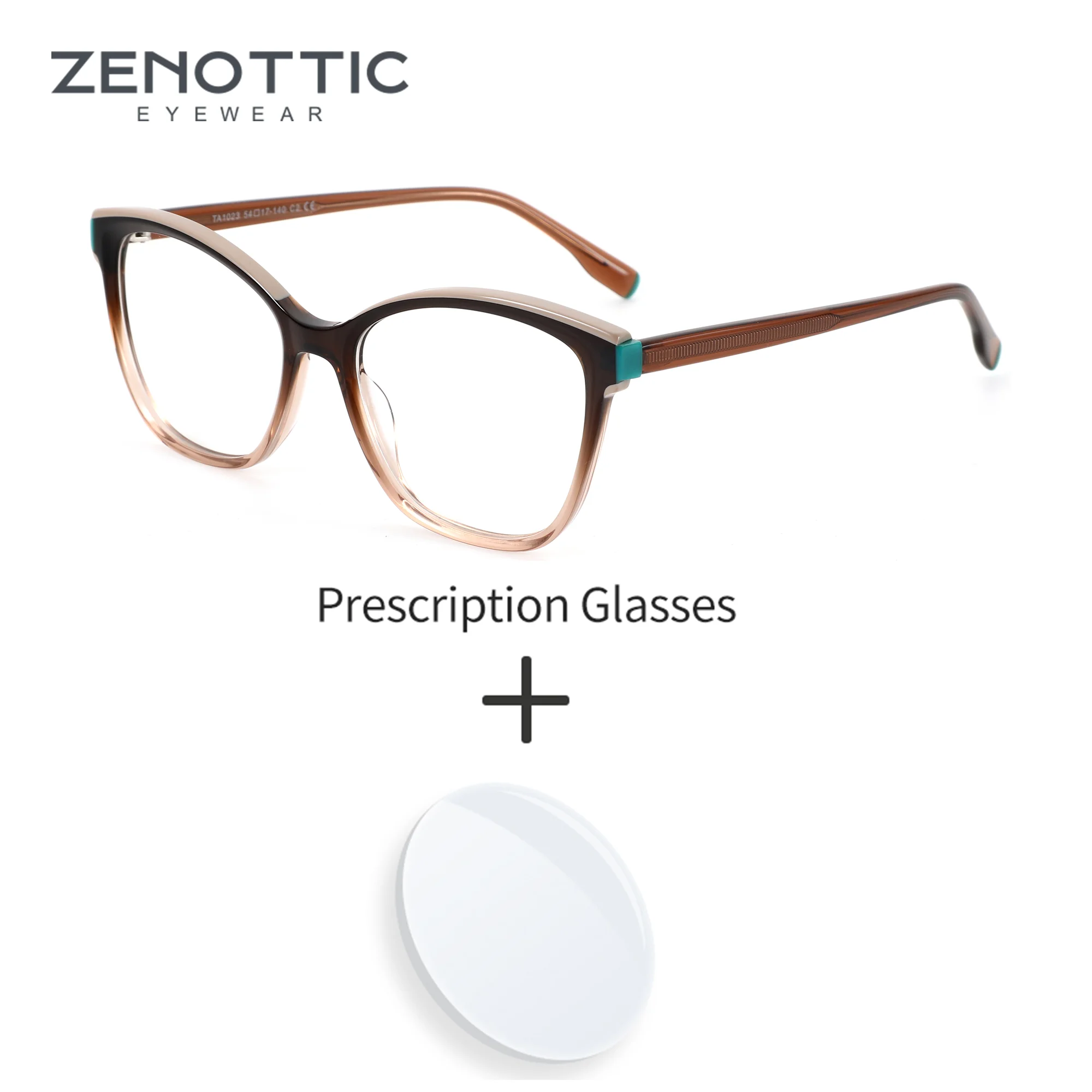 

ZENOTTIC S размер модные ацетатные очки по рецепту для женщин бабочка анти-синий свет фотохромные оптические очки