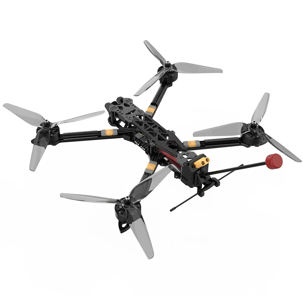 طائرة بدون طيار NYMark4 بشاشة 7 بوصات ومدى طويل، حمولة 1.5 كجم، كوادكوبتر فائق القوة مع وحدة تحكم طيران F405 ومحرك ESC 55A ونظام ELRS ومرسل فيديو 5.8 جيجا هرتز بقوة 2.5 واط ومحرك 2807